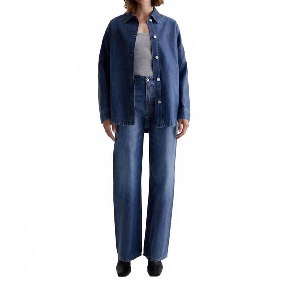 NEW AG JEANS kea denim jacket in coated northern lights